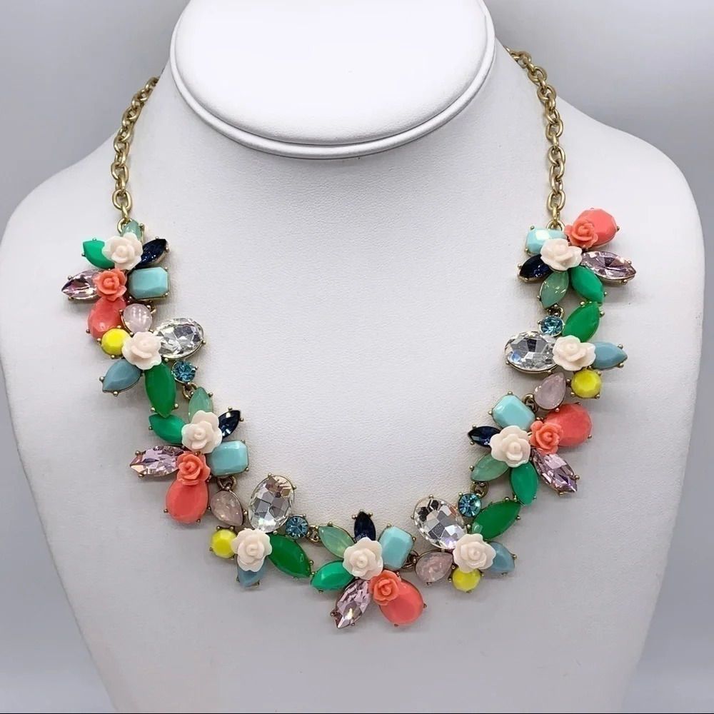 J. Crew Rose Garden Gemstone Necklace